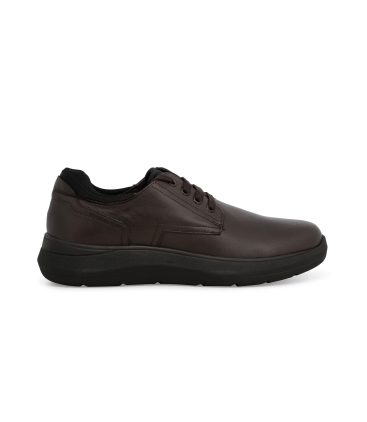 Sneakers uomo in pelle marrone u55351z