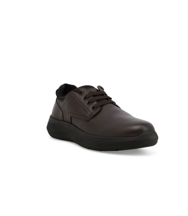 Sneakers uomo in pelle marrone u55351z