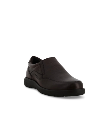 Mocassino uomo con elastici in pelle marrone u55437