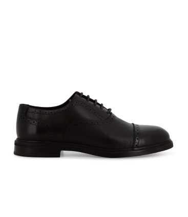 Scarpa classina stringata uomo con puntina in pelle marrone u56049
