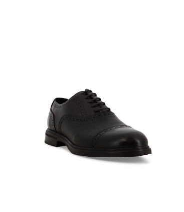 Scarpa classina stringata uomo con puntina in pelle marrone u56049