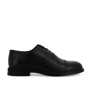 Scarpa classina stringata uomo con puntina in pelle blu navy u56049