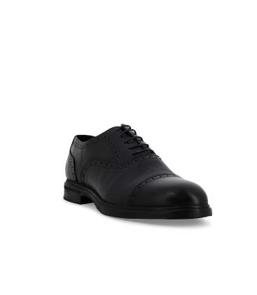Scarpa classina stringata uomo con puntina in pelle blu navy u56049
