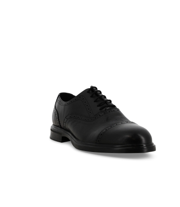 Scarpa classina stringata uomo con puntina in pelle nero u56049