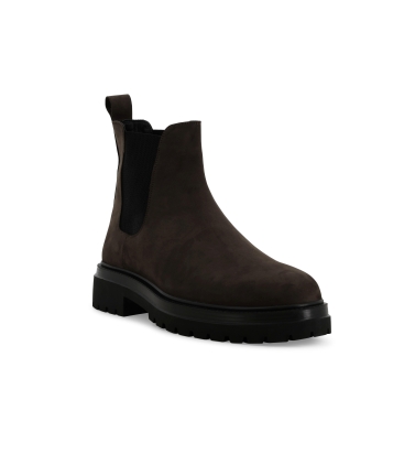 Stivaletto uomo chelsea boot in camoscio verde u56061