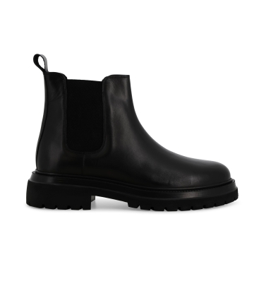 Stivaletto uomo chelsea boot in pelle nero u56061