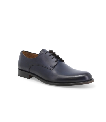 Scarpa uomo stringata francesina in pelle blu u90601z