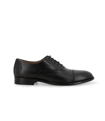Scarpa oxford cap toe in pelle nera cerimonia u90619q