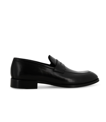 Mocassino classico uomo in pelle nero u90628