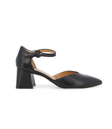 Décolleté donna con cinturino in pelle nero v308q