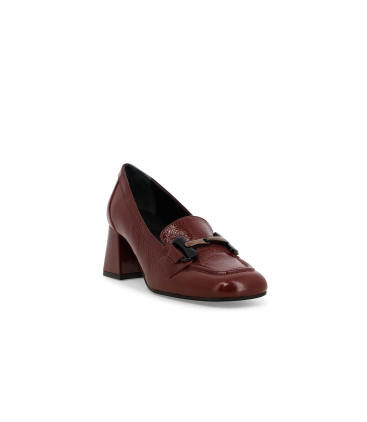 Mocassino donna in vernice bordo v5727z