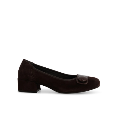 Décolleté donna in camoscio marrone x5100z