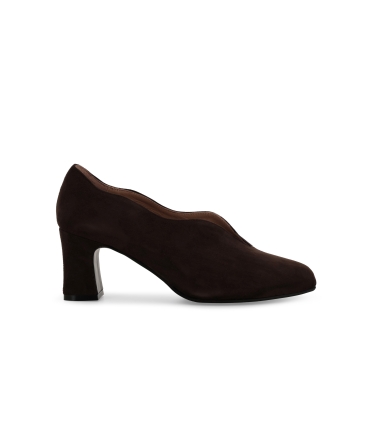 Décolleté donna in camoscio marrone x5222z