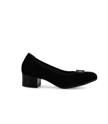 Décolleté donna in camoscio nero x5318z
