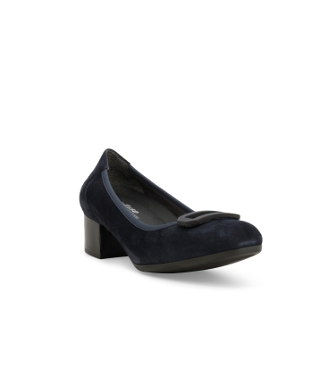 Décolleté donna in camoscio blu notte x5318z