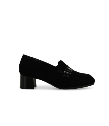 Mocassino donna in camoscio nero x5320z