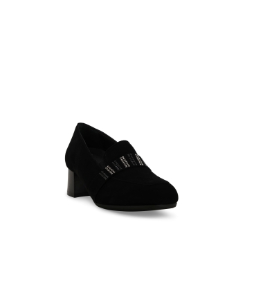 Mocassino donna in camoscio nero x5320z