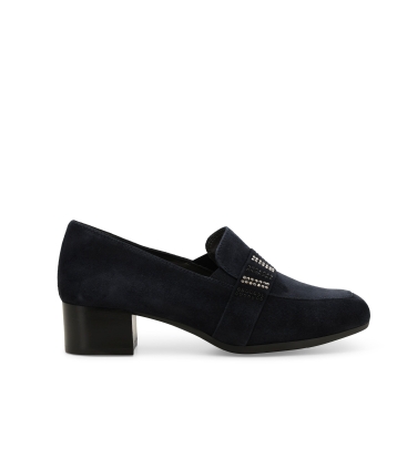 Mocassino donna in camoscio blu notte x5320z