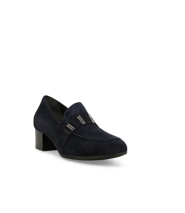 Mocassino donna in camoscio blu notte x5320z