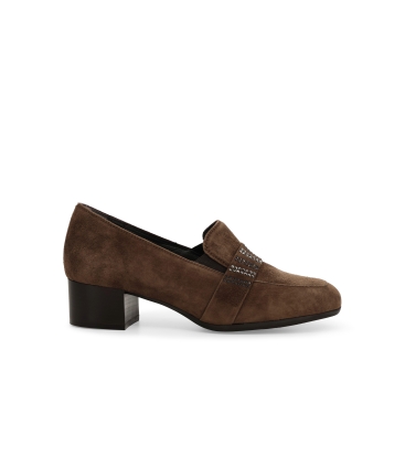 Mocassino donna in camoscio marrone x5320z