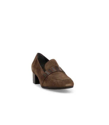 Mocassino donna in camoscio marrone x5320z