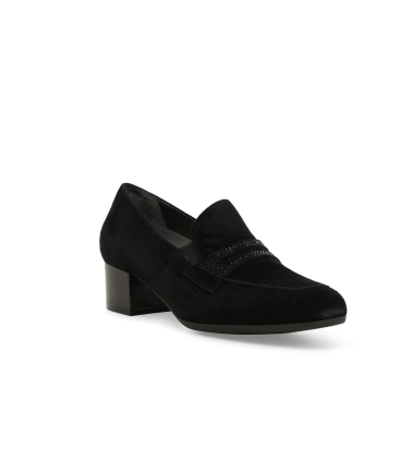Mocassino donna in camoscio nero x5336z