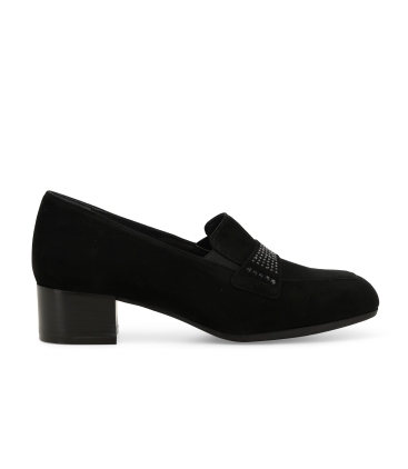 Mocassino donna in camoscio nero x5345z