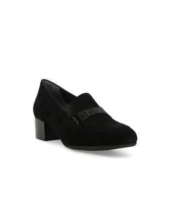 Mocassino donna in camoscio nero x5345z