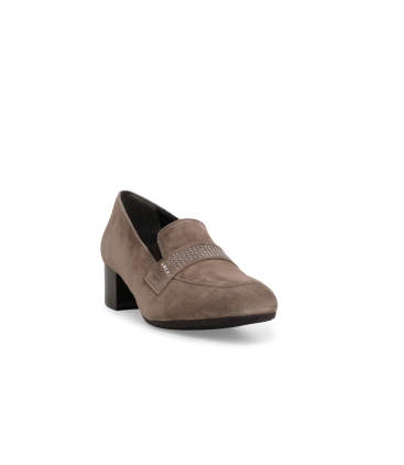 Mocassino donna in camoscio beige x5345z