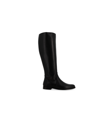 Stivale donna in pelle nero comodo z172