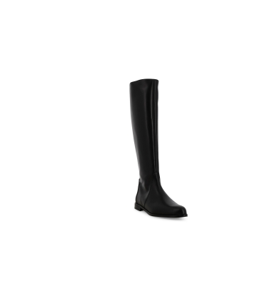 Stivale donna in pelle nero comodo z172