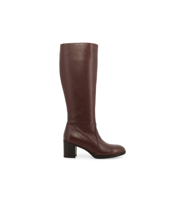 Stivale donna in pelle marrone z244z