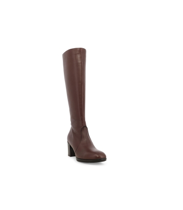 Stivale donna in pelle marrone z244z