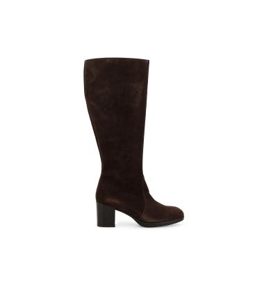 Stivale donna in camoscio marrone z244z