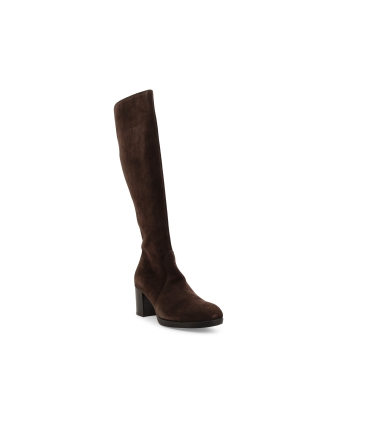 Stivale donna in camoscio marrone z244z