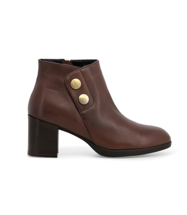 Stivaletto donna in morbida pelle marrone z246z