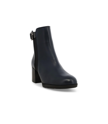 Stivaletto donna elegante in pelle blu navy z250z