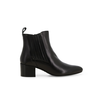 Stivaletto donna in pelle nero comodo z366
