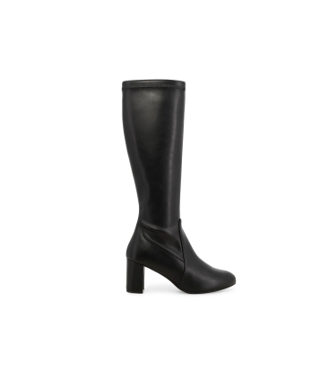 Stivale donna in similpelle elasticizzato nero z410z