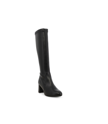 Stivale donna in similpelle elasticizzato nero z410z