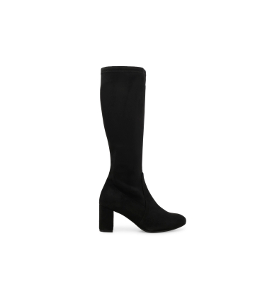 Stivale donna in camoscio similpelle elasticizzato nero z410z