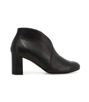 Stivaletto donna in pelle comodi nero z420z