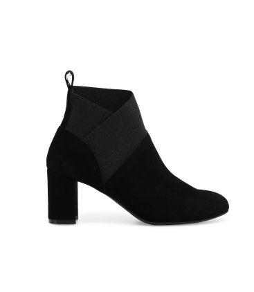 Stivaletto donna in camoscio comodo nero z433