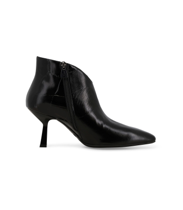 Stivaletto elegante donna in pelle stampata nero z986