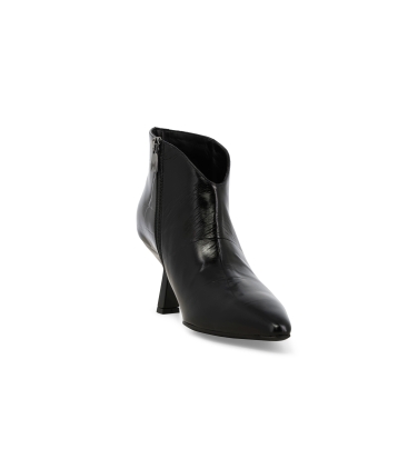 Stivaletto elegante donna in pelle stampata nero z986