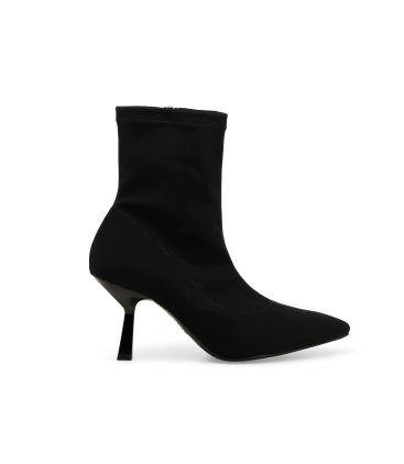 Stivaletto donna in tessuto elastico nero z988