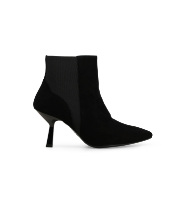 Stivaletto donna elegante in camoscio nero z990