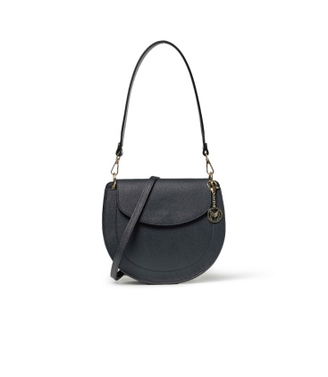 Borsa con tracolla in pelle blu bor967