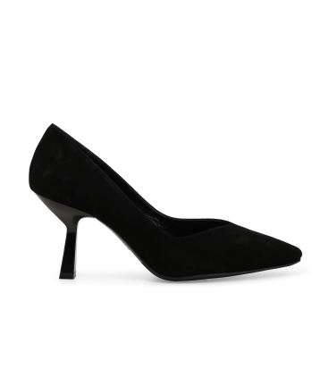 Décolleté donna in camoscio elegante e comodo nero d5203