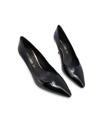 Décolleté donna in stampa cocco elegante e comodo nero d5204